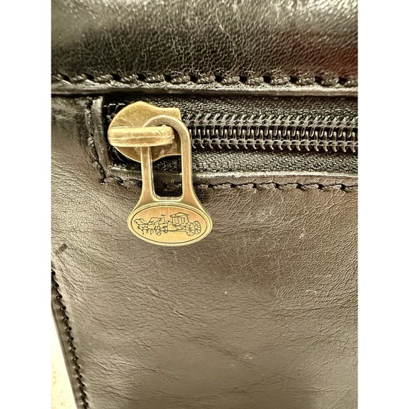 PORTAFOGLI PELLE TOSCANINO TRACOLLA LEATHER WALLET BORSA NERA BORSETTA CROSSBODY - Picture 5 of 16